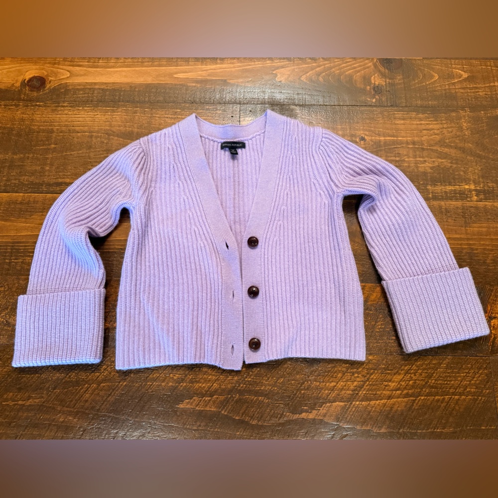 Banana Republic Women's Purple/Lavender XSP Cashmere Blend Sweater